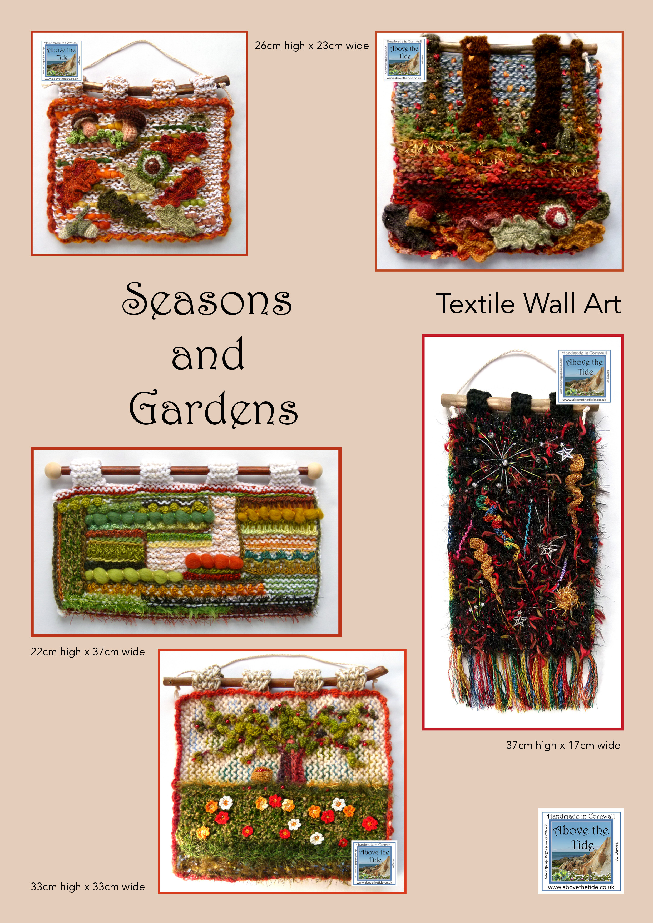Textile Wall Art Seasons and Gardens